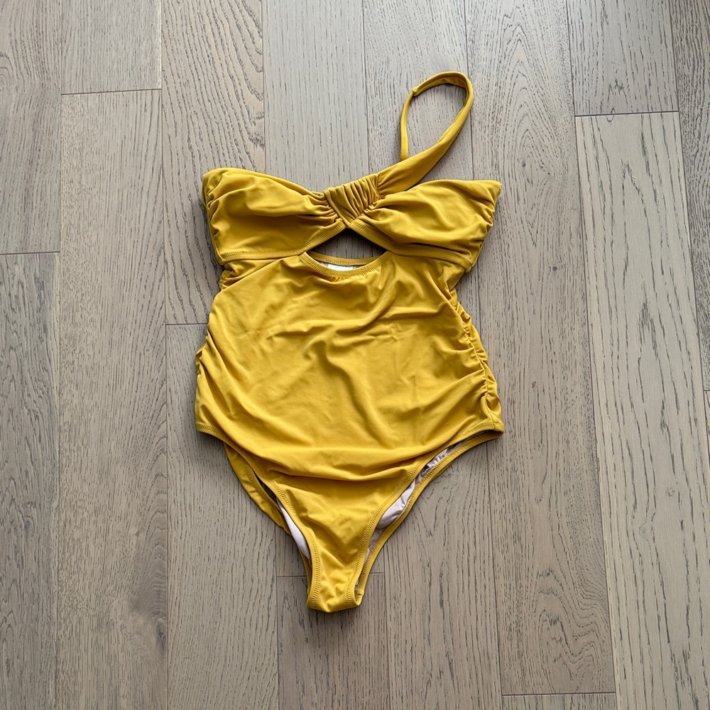 Shade & Shore Yellow One Piece Swimsuit